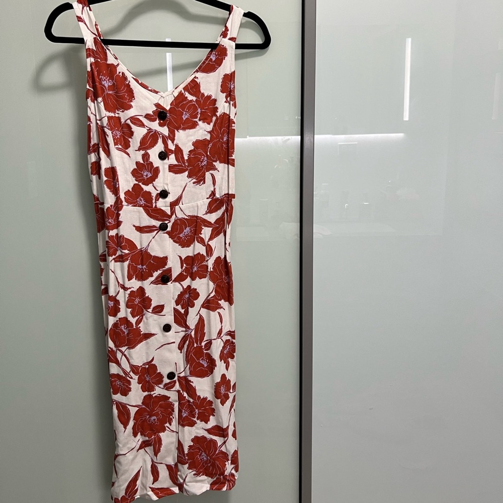 Floral Strapless Dress |